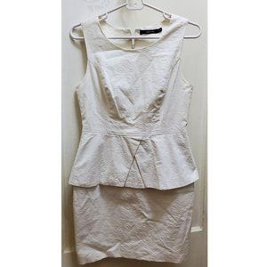 Ark & Co. Peplum White Dress (New Without Tags)